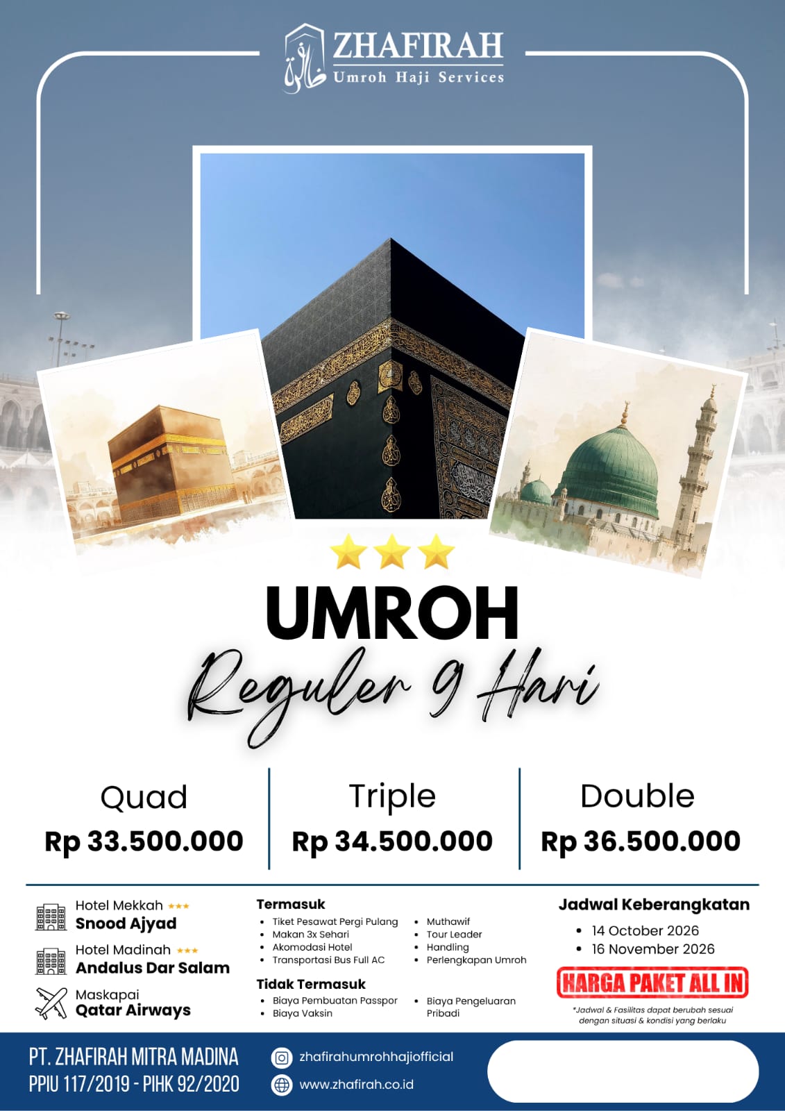 Umroh Reguler 9 Hari
